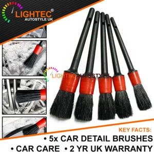 5x Pro Car Detail Brushes Cleaning Wheels Badges Air Vents Detailing Set - Picture 1 of 11