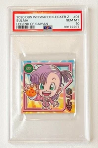PSA10 Dragon Ball Super Warrior Seal Wafer PSA 10 Bulma W17-01 Legend of Saiyan - Picture 1 of 3