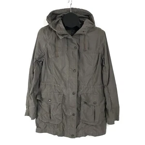 Chaqueta utilitaria con capucha Eddie Bauer para mujer grande marrón lengüeta enrollable ajustable al aire libre - Imagen 1 de 11