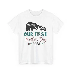 Mommy & Baby's First Mother's Day Tee, Unisex Cotton Shirt, Gift for New Moms, - Picture 1 of 2