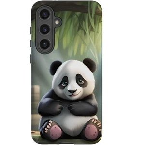 For Samsung Galaxy S24 Tough Protective Cover, Happy Panda - Picture 1 of 11