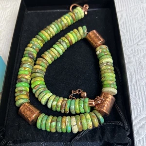 Collar Jay King DTR verde turquesa y cobre 18" #JE4 - Imagen 1 de 10