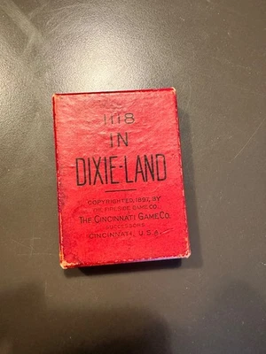 In Dixie-Land, Jogo de Cartas, 1897, Preto Americano-Completo - Raro - Imagem 1 de 4