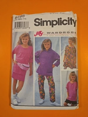 SIMPLICITY PATTERN 8195 GIRLS' and CHUBBIES' PANTS/SHORTS, SKIRT & DRESS/TOP - Image 1 of 4
