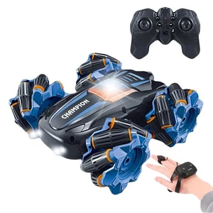 2.4G Stunt RC Car Drift Buggy Blu Doppia Faccia Racing 1:18 - Foto 1 di 11