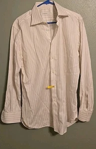 ERMENEGILDO ZEGNA Multi-Color Striped Shirt Made in Italy Size 42 X 16 1/2 - Picture 1 of 7