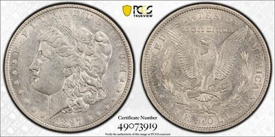 1897 O PCGS AU50 - Silver Morgan Dollar $1 US 56559A - Image 1 of 4