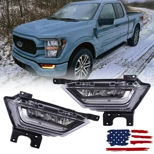LED Front Bumper Fog Lights w/ DRL Turn Signal For Ford F-150 F150 2021-2023  - Picture 1 of 13
