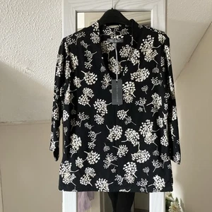 Laura Ashley Top Size 8 Black/ Blonde - Picture 1 of 2