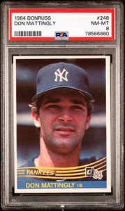 PSA 8 - 1984 Donruss #248 Don Mattingly RC New York Yankees - Picture 1 of 2