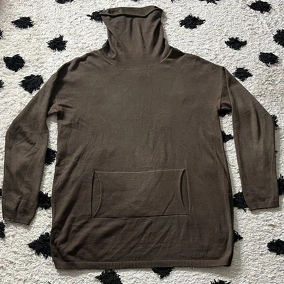 Peruvian Connection size medium brown Turtleneck thin lightweight sweater - Image 1 of 4