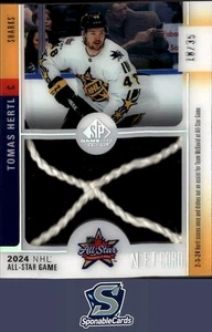 2024-25 SP Game Used #ASN-TH Tomas Hertl 2024 All-Star Game Net Cord Relics #/35 - Bild 1 von 2