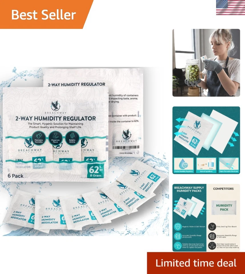 2-way Humidity Regulator Packs 62 RH 8 Gram 10 Pack Resealable - by ZUUT