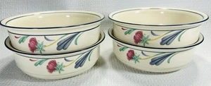 (4) Rarität Lenox Mohnblumen auf blauem Obst Dessertschalen 5 1/4" - Bild 1 von 6
