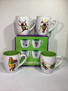 Bealls Goody’s Set Of Four Reindeer Coffee / Tea Mugs HGT1-187 - Picture 1 of 7