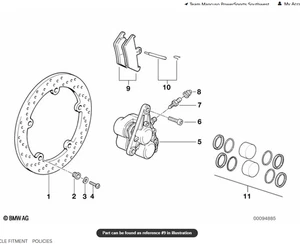 34112333045 - Front  Brake Pad Kit - BMW-Motorrad - 1996-2003  R 1200C - Imagen 1 de 3