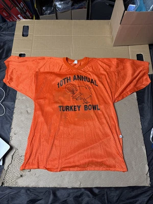 Camiseta de fútbol vintage para adultos XL punto naranja #27 Pub Turkey Bowl Jersey Foto 1 de 4