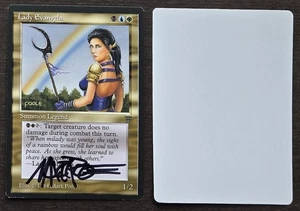 Signed MTG Magic Artist Proof _ Legends _ LADY EVANGELA _ Mark Poole VHTF! - Picture 1 of 3