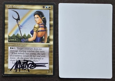 Signed MTG Magic Artist Proof _ Legends _ LADY EVANGELA _ Mark Poole VHTF! - Image 1 of 3