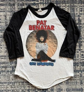 Vintage 1982 Pat Benatar Get Nervous Tour T Shirt L Cyndi Lauper Heart Joan Jett - Picture 1 of 7