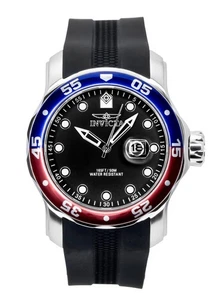 Reloj para hombre Invicta Pro Diver correa de silicona esfera negra bisel Pepsi cuarzo 45735 - Imagen 1 de 4