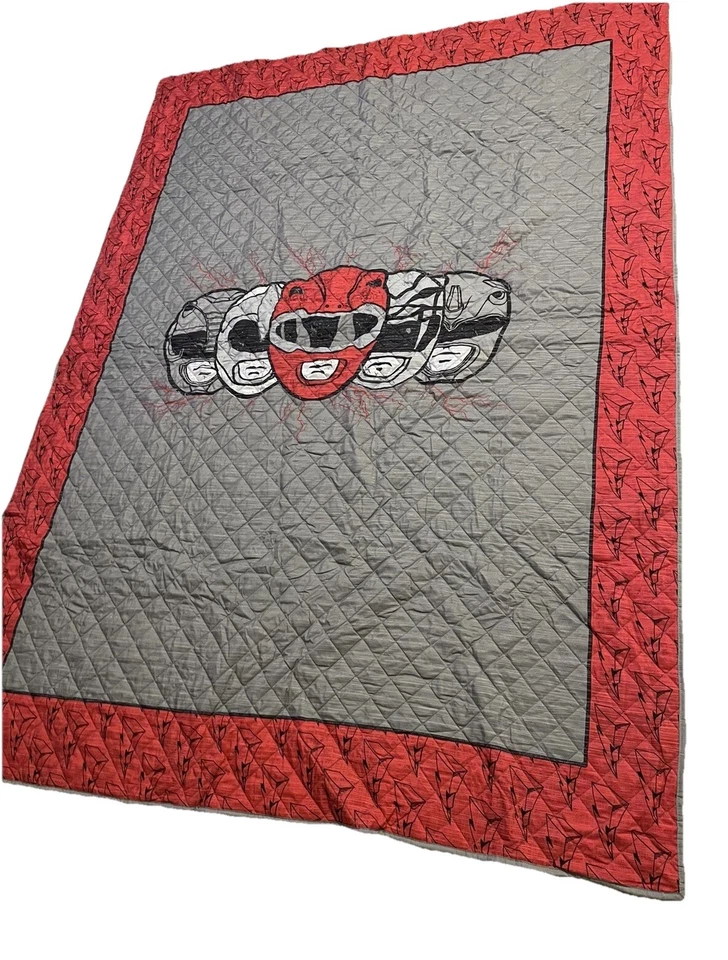 2017 Mighty Morphin Power Rangers Twin / Full Blanket Quilt 63” X 86” HTF EUC - Image 1 of 4