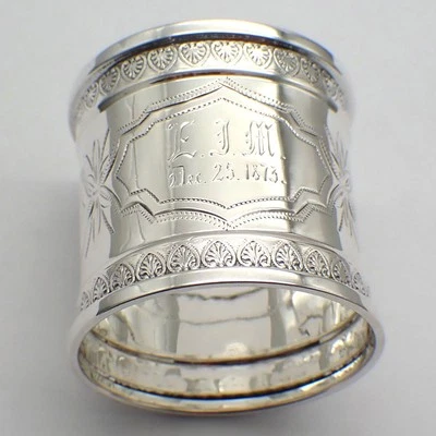 Servilleta Anillo Adornado Moneda Plata Mono EJM 25 Dic 1873 Foto 1 de 3