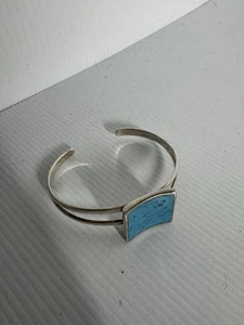 925 Sterling Silver & Enamel Bangle - Picture 1 of 4