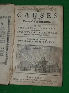 1677 THE CAUSES OF THE DECAY OF CHRISTIAN PIETY BY ALLESTREE RELIGION MORALITY * - Picture 1 of 18