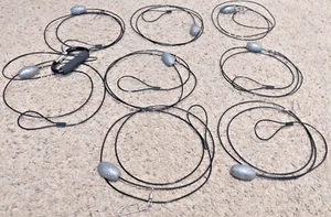 9 Decoy Rigs. 4ft 3oz Texas Style Vinyl Coated Steel Lines. 4ft 3oz bank weights - Picture 1 of 4