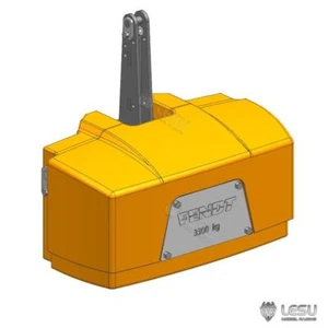Front Weight Increasing Module Counterweight for LESU 1/14 RC Tractor Truck 1050 - Picture 1 of 5