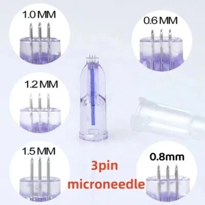 20 Piezas Cristal Nanosoft Microneedle 3Pin Tres Agujas Anti Envejecimiento Ojos Líneas de Cuello - Imagen 1 de 13
