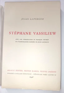 JULES LAFORGUE STEPHANE VASSILIEW + ICONOGRAPHIE COMPLETE 1946 1/2500 EX TBE - Picture 1 of 5