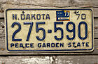 1970 North Dakota License Plate #275-590 ND ‘73 Tab Peace Garden State
