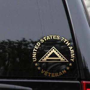 US 7th Army Veteran Vinyl Decal Sticker  - Picture 1 of 2
