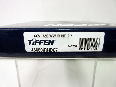 New 4x5.65" Tiffen IRND2.7 (9 Stops) Filter Water White Filters 45650IRND27 - Image 1 of 4