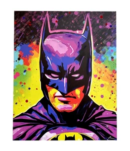 Batman Pop Art & Abstract Print Canvas Comic Art Film Movie Superhero Artwork - Picture 1 of 1