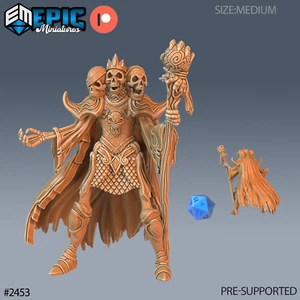 6K Resin 32mm Epic Miniatures Skeleton Skull King (Medium) for D&D, Role-Play - Picture 1 of 1