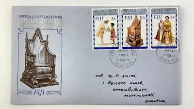 First Day Cover Silver Jubilee Queen Elizabeth II Suva Fiji 1977 FDC HH420 - Image 1 of 4