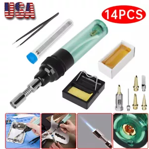 14x Gas Butane Soldering Iron Torch Pen Cordless Welding Solder Burner Tool US - Picture 1 of 11