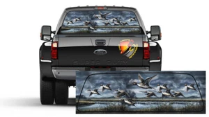 DUCK Hunting Rear Window Perforated Graphic Decal Sticker Truck Campers Cars - Picture 1 of 5