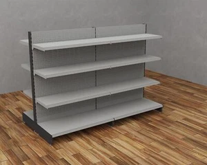 2m Metallregal Gondelregal Mittelraumgondel Kiosk Regal Böden Tego EDEN H:145cm  - Bild 1 von 7