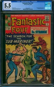 Fantastic Four #27 🌟 CGC 5.5 🌟 1st Doctor Strange Crossover! Silberzeit 1964 - Bild 1 von 2