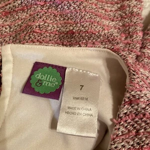 Girl’s Size 7 Long Sleeve Dress Very Small Tear In Lace - Picture 1 of 8