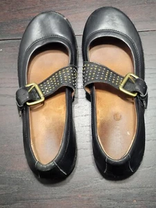 Vionic Goleta Mary Janes Shoes Women’s Sz 8 Black Leather Studded Strap Buckle - Picture 1 of 8