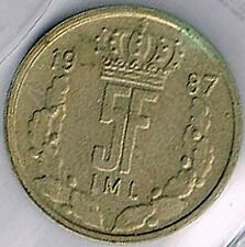 5 francs luxembourg 1987.  