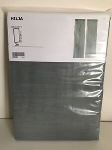 New HILJA Curtains 1 pair, Grey 145x250 cm 004.250.13 Brand IKEA Sealed