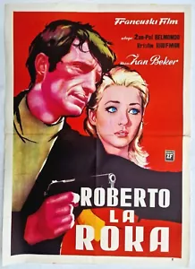 Un hombre llamado Rocca Belmondo 1961 Christine Kaufmann raro póster de la película Exyu - Imagen 1 de 3