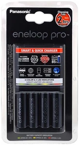 Ladegerät Panasonic eneloop BQ-CC55E inkl. 4 Stück AA eneloop Pro 2500mAh 100-24 - Bild 1 von 2
