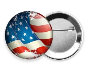RÚSTICO EE. UU. ESTADOS UNIDOS DE AMÉRICA BANDERA PATRIÓTICA PIN PIN REVERBACK BOTÓN IDEA DE REGALO - Imagen 1 de 1